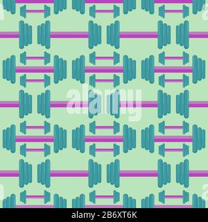 Dumbbell pattern, illustration, vector on white background. Stock Vector