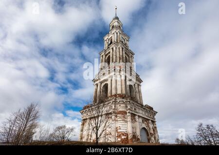 Kalyazin bell tower spring landscape russia Stock Photo
