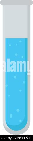 Chemical flask, illustration, vector on white background. Stock Vector
