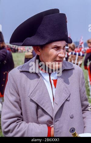 The Battle of Waterloo 175th anniversary re-enactment on June 19th 1990: Stock Photo