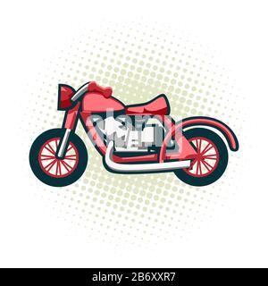 The classic retro motorcycle. This is the great example of an old racing bikes. Editable vector EPS v.10 Stock Vector