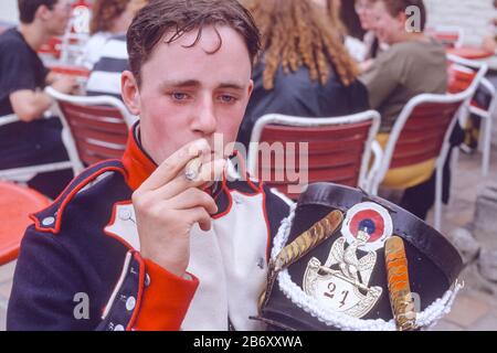 The Battle of Waterloo 175th anniversary re-enactment on June 19th 1990: Stock Photo