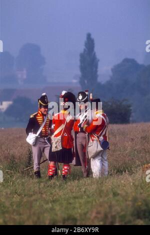 The Battle of Waterloo 175th anniversary re-enactment on June 19th 1990: Stock Photo