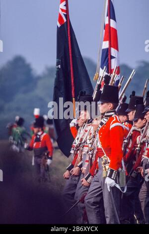 The Battle of Waterloo 175th anniversary re-enactment on June 19th 1990: Stock Photo