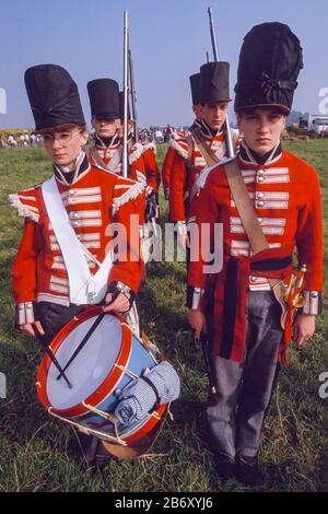 The Battle of Waterloo 175th anniversary re-enactment on June 19th 1990: Stock Photo