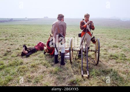 The Battle of Waterloo 175th anniversary re-enactment on June 19th 1990: Stock Photo