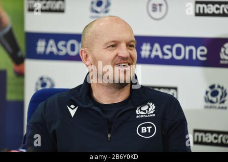 Oriam Sports Performance Centre, Riccarton, Edinburgh, Scotland. UK .12 th March 20 Scottish Rugby Head Coach Gregor Townsend team announcement ahead of 2020 Guinness Six Nations match away to Wales . Credit: eric mccowat/Alamy Live News Stock Photo