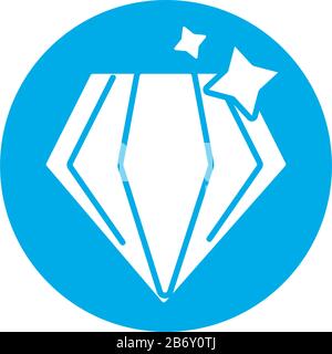 bright ruby , silhouette style icon vector illustration design Stock Vector