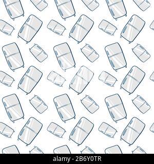 Refrigerator pattern, illustration, vector on white background. Stock Vector