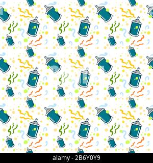 Spray bottle pattern, illustration, vector on white background. Stock Vector
