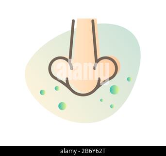 Sneeze - Common Cold and Flu - Icon as EPS 10 File Stock Vector