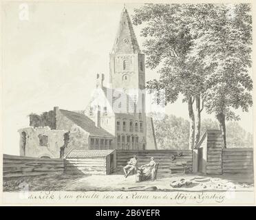 Church and part of the ruined abbey of Rijnsburg Property Type: Drawing Object number: RP-T-1921-88 Inscriptions / Brands: inscription verso: 'd Church and part of the ruins of d Abbey in Rijnsburg 1784 / H Tavenier' Manufacturer :  draftsman: Hendrik Tavenier Dating: 1784 Physical characteristics: pen or brush in gray material: paper ink Technique: pen / brush dimensions: h 230 mm × W 286 mm Subject: names of cities and villages (with NAME) names or historical buildings , sites, streets, etc. (with NAME) ruin of church, monastery, etc. Stock Photo