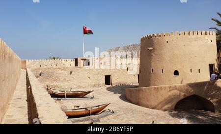 Khasab Fort in Oman in Hormuz strait Stock Photo