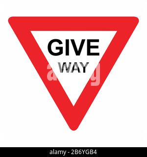 Give way traffic sign Stock Vector