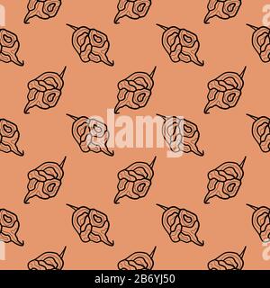 Reaper pepper, illustration, vector on white background. Stock Vector