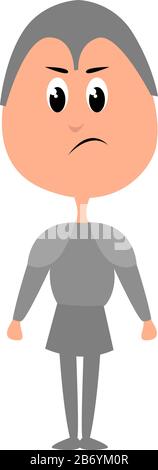 Knight in arrmor, illustration, vector on white background. Stock Vector