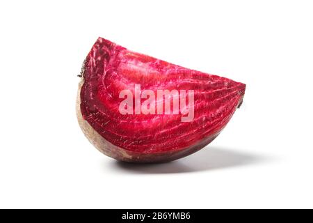 Slice of beetroot isolated on white Stock Photo