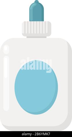Glue in bottle, illustration, vector on white background. Stock Vector