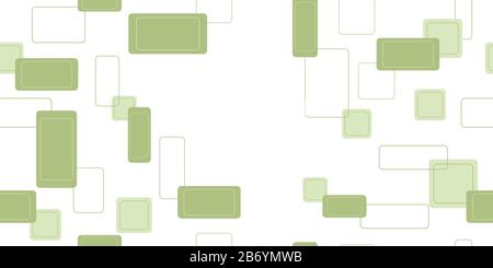 Seamless pattern from rectangles and squares. Vector illustration. Isolated elements on a white background. Stock Vector