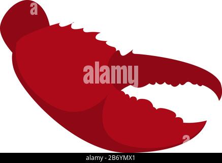 Lobster claw, illustration, vector on white background. Stock Vector