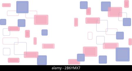Seamless pattern from rectangles and squares. Isolated elements on a white background. Stock Vector