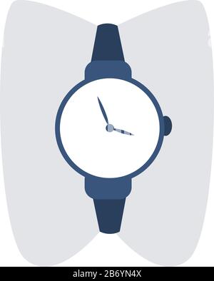Mans watch, illustration, vector on white background. Stock Vector
