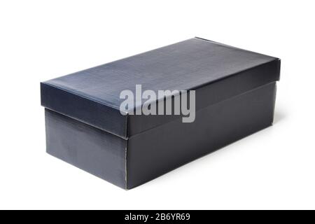 Shoebox closeup isolated on white background Stock Photo