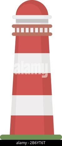 Lighthouse, illustration, vector on white background. Stock Vector