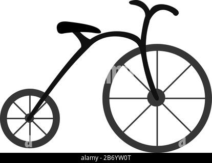 Retro bike, illustration, vector on white background. Stock Vector