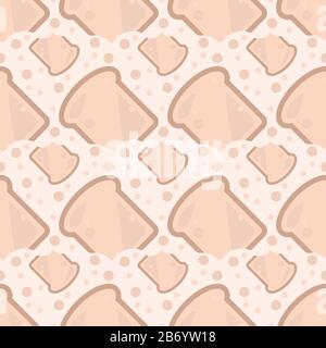 Toasts pattern, illustration, vector on white background. Stock Vector