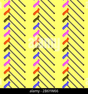 Walking stick pattern, illustration, vector on white background. Stock Vector