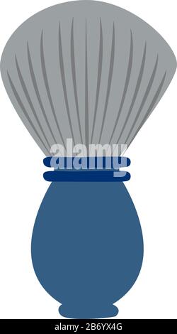Shaving brush, illustration, vector on white background. Stock Vector