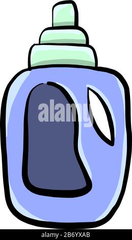 Purple soap, illustration, vector on white background. Stock Vector