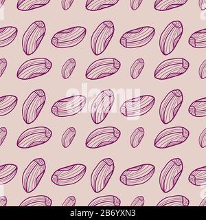 Peanuts pattern, illustration, vector on white background. Stock Vector