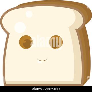 Toaster bread, illustration, vector on white background. Stock Vector