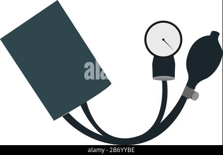 Tonometar, illustration, vector on white background. Stock Vector