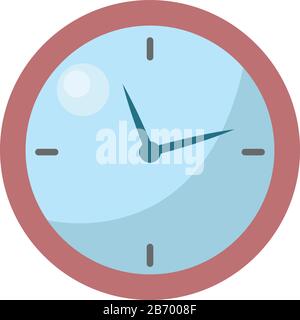 round clock time on white background vector illustration Stock Vector ...