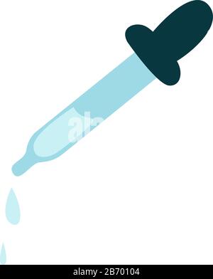 Pipette for test, illustration, vector on white background. Stock Vector