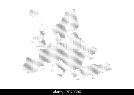 Map of Dotted Europe. Vector eps10. Stock Vector