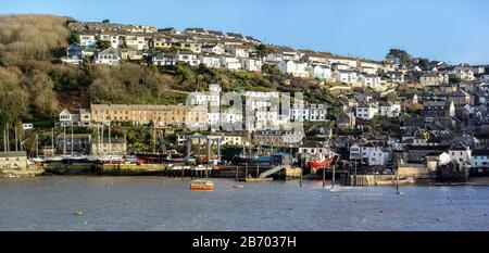 Polruan in Cornwall south west England Stock Photo
