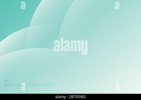 Abstract gradient green mint circle pattern design of tech background. Use for ad, poster, artwork, template design, cover. illustration vector eps10 Stock Vector
