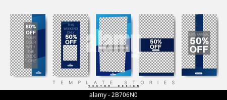 Editable Story background template. Vector Modern design background for social media. Post layout template. Stock Vector