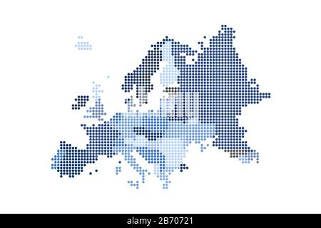 Map of Dotted Europe. Vector eps10. Stock Vector