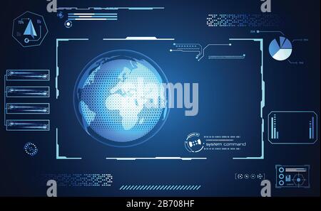 Abstract health medical world ui futuristic hud interface hologram science healthcare icon digital technology science concept modern innovation,Treatm Stock Vector