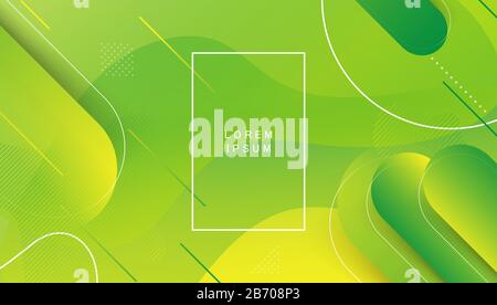 Colorful landing page abstract geometric shape and dynamic background on gradient colour. Stock Vector