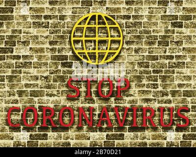 Coronavirus COVID-19 epidemic concept. Dangerous chinese nCoV coronavirus outbreak.Stop coronavirus.Vector illustration Stock Vector