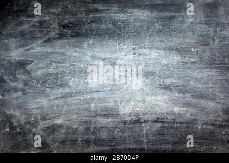 Abstract Chalk rubbed out on blackboard or chalkboard texture. clean school board for background or copy space for add text message. Backdrop of Stock Photo