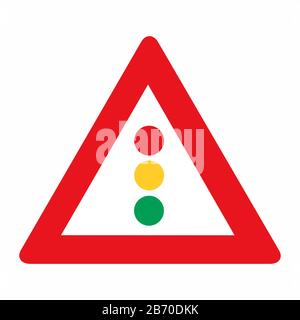 Traffic signal ahead Stock Vector