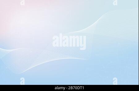 abstract technology concept Wave flow Science connection futuristic colorful.vector illustration Stock Vector