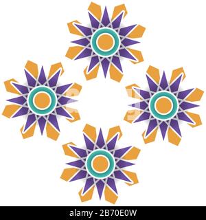 India mandalas ramadan kareem icon Stock Vector